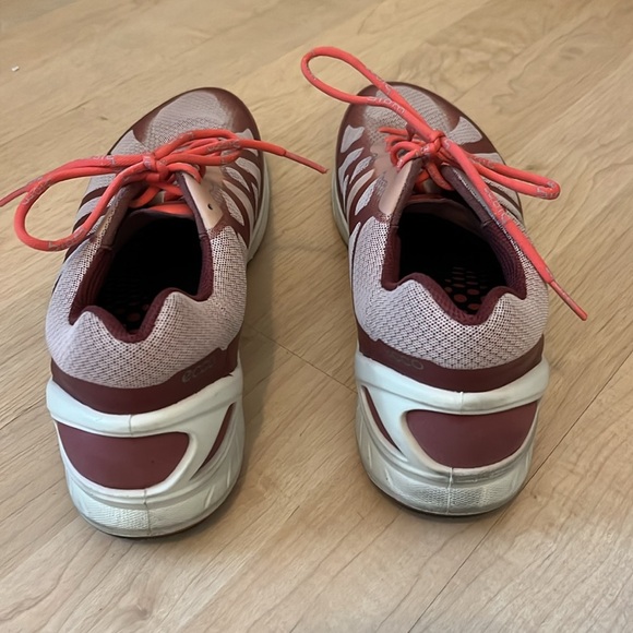 Ecco Biom Fjuel Racer Women's Running Shoes Peach Pink Beige - Picture 3 of 10